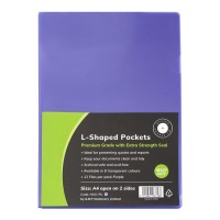 12-Pack L Shaped Pockets OSC Purple 180 Micron A4