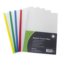 OSC Report Cover Clear A4 Assorted Spine Pack 5