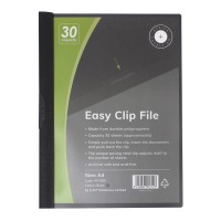 OSC Clip Easy File A4 Black 30 Sheet