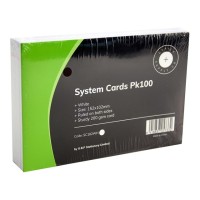 OSC System Cards Ruled 102 x 152mm White Pack 100