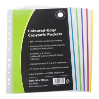 100-PK OSC Copysafe Pockets 5-Colours 50 Micron A4
