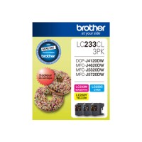 Brother LC233CL3PK Colour 3 Pack 550 Pages - Genuine
