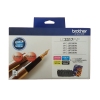 Brother LC3317PVP 4 Ink Cartridges + Photo Paper - Genuine