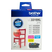 Brother LC3319XL3PK Ink Cyan, Mag, Yellow - 3 x 1500 Pages - Genuine
