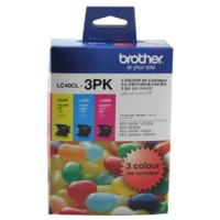 Brother LC40CL3PK Ink Cartridge Colour 3 Pack 300 Pages Each - Genuine