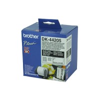 Brother DK44205 62mm x 30m Removable Adhesive Black on White - Genuine