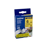 Brother TZe611 6mm Labelling Tape Black on Yellow - Genuine