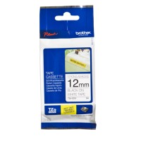 Brother TZES231 12mm Strong Adhesive Black on White Labels - Genuine