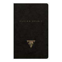 Flying Spirit Sewn Notebook 7.5x12 Black