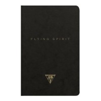 Flying Spirit Sewn Notebook 9x14 Black