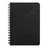 Age Bag Spiral Notebook Pocket Lined Black