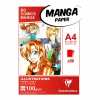 Clairefontaine Manga Pad A4 100g 50sh