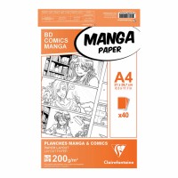 Clairefontaine Manga Comic A4 200g, Pack of 40