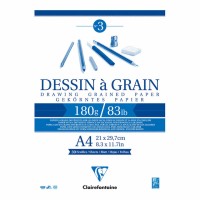 Clairefontaine Drawing Pad Grain A4 180gsm 30 Sheets
