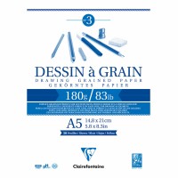 Clairefontaine Drawing Pad Grain A5 180g 30sh