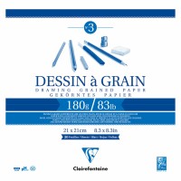 Clairefontaine Drawing Pad Grain 21x21cm 180g 30 sheets