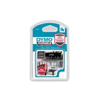 Dymo 1978365 12mm x 3m White on Black Durable D1 Label Tape - Genuine