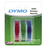 Dymo 1741671 Embossing Label (Red Green Blue) - 9mm x 3m - Genuine