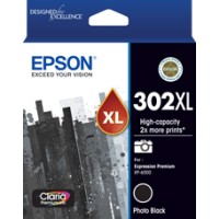 Epson 302XL High Yield Photo Black Ink Cartridge - Genuine
