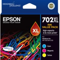Epson 702XL High Yield 3-Colour Ink Pack - C13T345592 - Genuine
