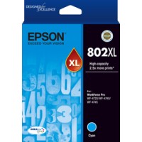 Epson 802XL High Yield Cyan Ink Cartridge - Genuine