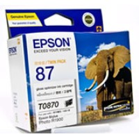 Epson 87 T0870 Gloss Ink Cartridge - R1900 - Genuine