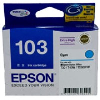 Epson 103 T1032 Extra Hi-Cap Cyan Ink Cartridge - Genuine
