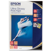Epson 4x6 300gsm Ultra Glossy Photo Paper Pkt 50 - Genuine