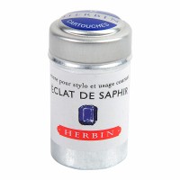 6-Pack Herbin Writing Ink Cartridges Eclat de Saphir