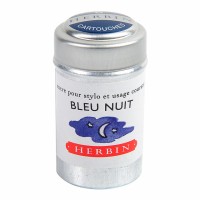 6-Pack Herbin Writing Ink Cartridges Bleu Nuit