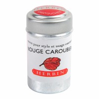 6-Pack Herbin Writing Ink Cartridges Rouge Caroubier