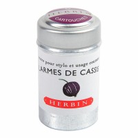 6-Pack Herbin Writing Ink Cartridges Larmes de Cassis