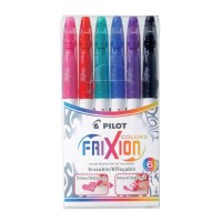 Pilot Frixion Erasable Markers - Multi Colour 6 Pack