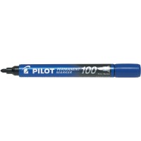 12-Pack Pilot SCA 100 Permanent Blue Bullet Tip Marker