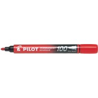 12-Pack Pilot SCA 100 Permanent Red Bullet Tip Marker