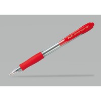 12-Pack Pilot Super Grip Red Retractable Clicker Pen Fine