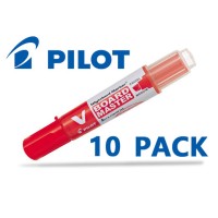 10-Pack Pilot Wytebord Chisel Tip Red Marker