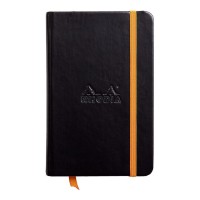 Rhodiarama Hardcover Notebook Pocket Lined Black