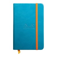 Rhodiarama Hardcover Notebook Pocket Lined Turquoise