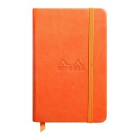 Rhodiarama Hardcover Notebook Pocket Lined Tangerine
