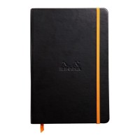 Rhodiarama Hardcover Notebook A5 Lined Black