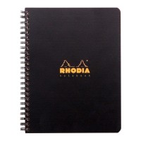 Rhodiactive Notebook Spiral A5+ Lined Black