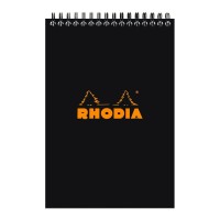 Rhodia Classic Notepad Spiral A5 Lined Black