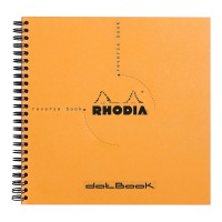 Rhodia Reverse Book Spiral 210x210mm Dotted Orange