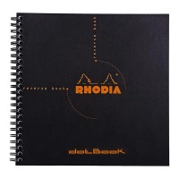 Rhodia Reverse Book Spiral 210x210mm Dotted Black