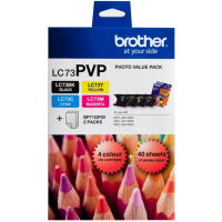Brother LC73 Photo Value Pack 600 Pages - Genuine