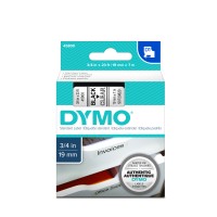 Dymo S0720820 Black on Clear 19mm x 7m D1 Tape - Genuine
