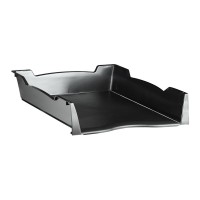 Italplast greenR Stackable Black Letter Tray A4 Italplast greenR Stackable Black Letter Tray A4