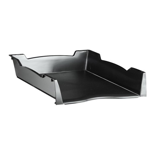 Italplast greenR Stackable Black Letter Tray A4 Italplast greenR Stackable Black Letter Tray A4