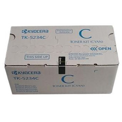 Kyocera TK5234C Cyan Toner 2200 Pages - Genuine Kyocera TK5234C Cyan Toner 2200 Pages - Genuine